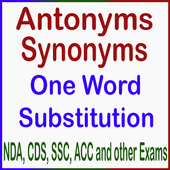 Antonyms Synonyms One Word Substitutions All Exam icon