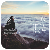 Sunrise Clock weather widget icon