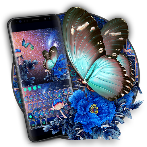 Starry Blue Flower Keyboard icon