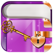 Secret diary with lock icon