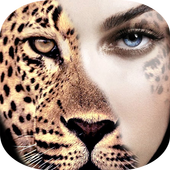 Animal face morphing photo icon