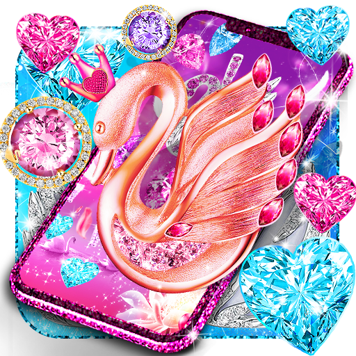 Diamond swan live wallpaper icon