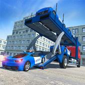 Us Police Transport Truck : Car Transportation icon
