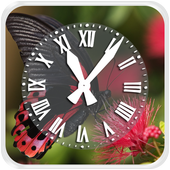 Butterfly Clock Live wallpaper icon