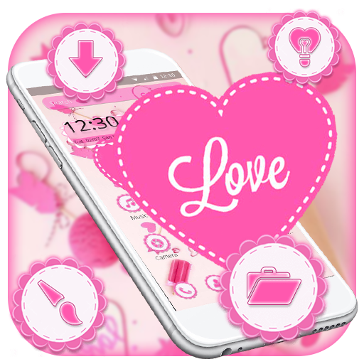 Love Pink Heart Candy Theme icon