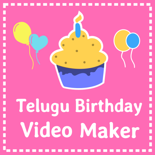 Birthday video maker Telugu - With photo and song icon