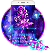Luxus-Galaxy Rose Keyboard Theme icon