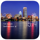 Boston Weather Widget/Clock أيقونة