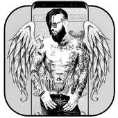 Genç Tattoo Boy Kanatları Tema on 9Apps