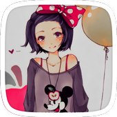 Lovely girl Theme icon