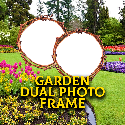 Beautiful Garden Double Photo Frame Application icon