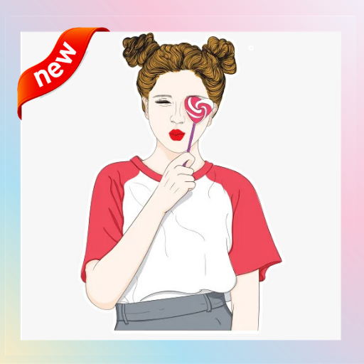 Girls Stickers For whatsapp icon
