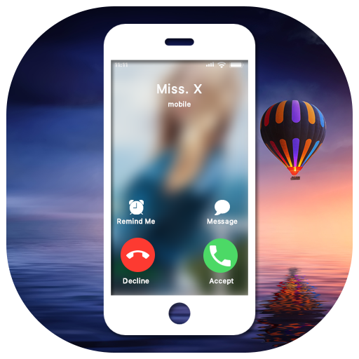 Phone X Full i Call Screen With Dialer أيقونة