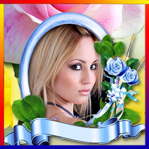 Rose flower photo frames icon