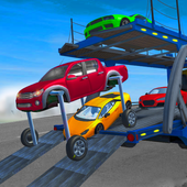 Elevated Car Transporter Games: Big truck Driver أيقونة