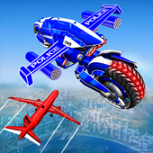 Flying Bike Robot Transforming War icon