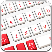 White Red Keyboard icon