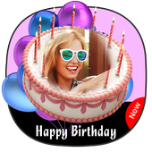 ikon Name Photo On Birthday Cake