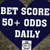 BET SCORE 50  ODDS DAILY