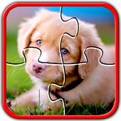 Dog Jigsaw Puzzles Brain Games for Kids Free icon
