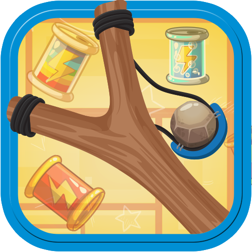 Cans knockdown : Slingshot icon