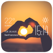 Love Sunset weather widget أيقونة