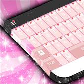 Batom rosa teclado Tema icon