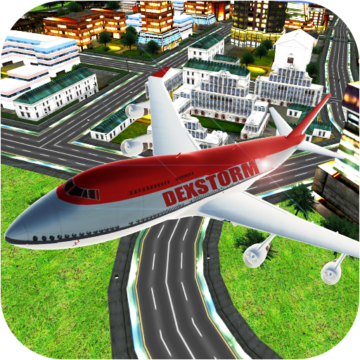 Toeristische vliegtuig vlucht piloot Simulator icon