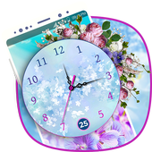Serene Flower Clock Live Wallpaper icon