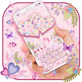 Beautiful Flowers Heart Keyboard icon