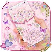 Beautiful Flowers Heart Keyboard