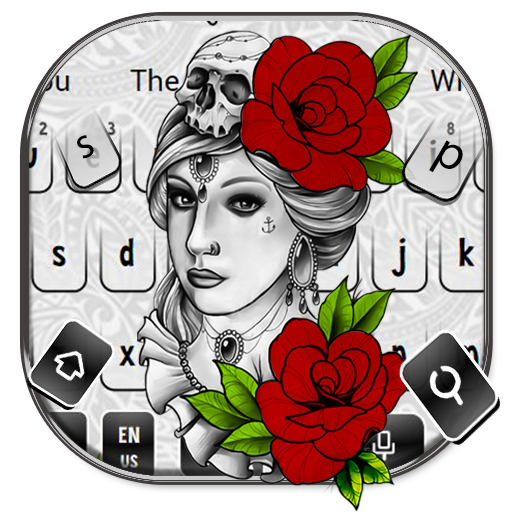 Tattoo Rose Keyboard Theme icon