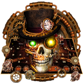 Steampunk Skull Gravity Keyboard Theme icon