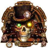 Steampunk Skull Gravity Keyboard Theme