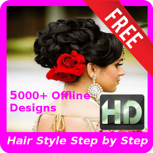 5000  Girls HairStyles HD Step by Step (Offline) icon