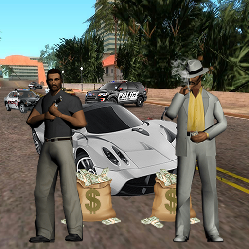 Police chase racing 3D: gangster city simulator icon