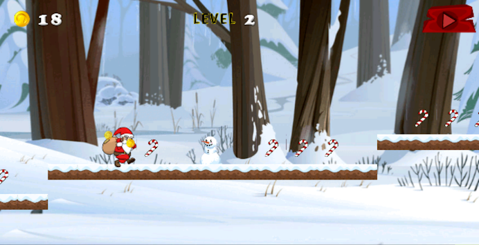 Santa Surfer Xmas Running game screenshot 2
