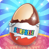 Surprise eggs with toys icon