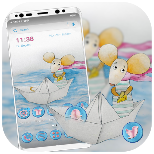 Mouse Paper Boat Theme icon