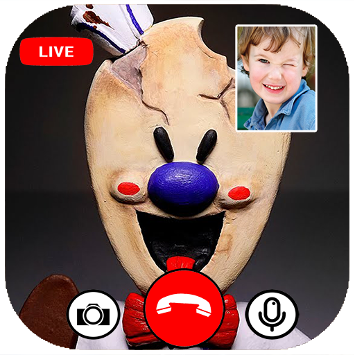 Ice cream video call  and chat simulator Prank أيقونة