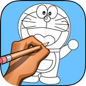 how to draw Doraemon icon