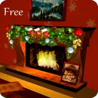 3D Christmas fireplace