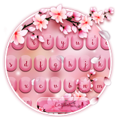 Beau thème de clavier de fleur icon