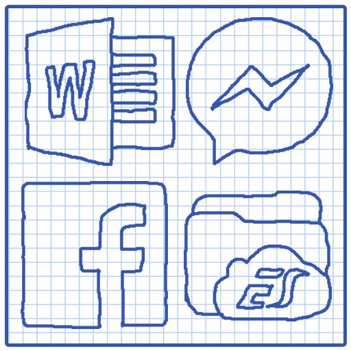 Hand drawn - Icon Pack Theme with 9025  icons icon