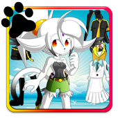 cute cat dress up game icon