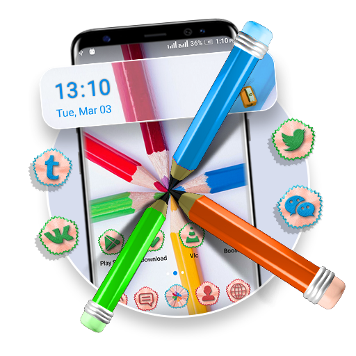 Pencil Color Launcher Theme icon
