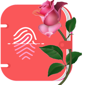 diary with a fingerprint lock &amp; password icon