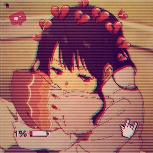 sad girl wallpaper anime icon