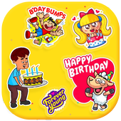Birthday stickers for whatsapp icon