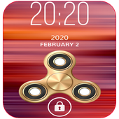 Fidget Spinner Lock Scren Gold icon